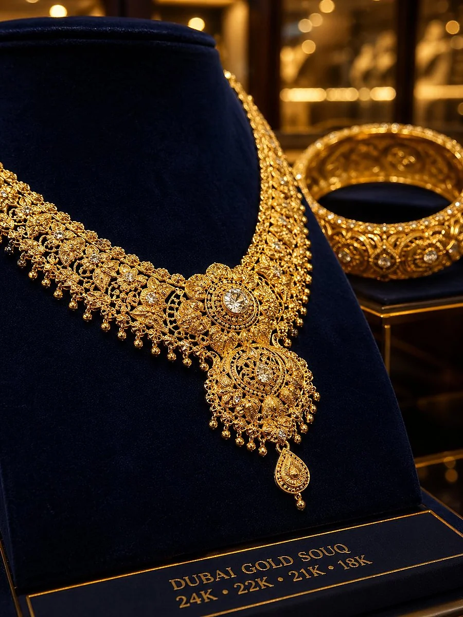 Fine gold jewellery rings and necklaces