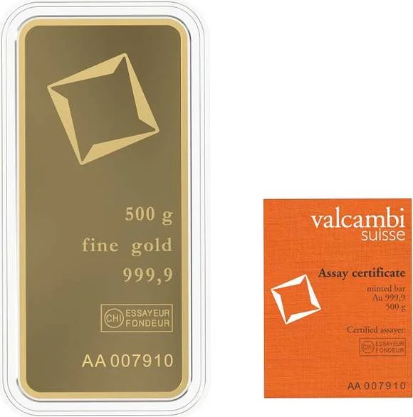 Valcambi 500 Gram Gold Bar