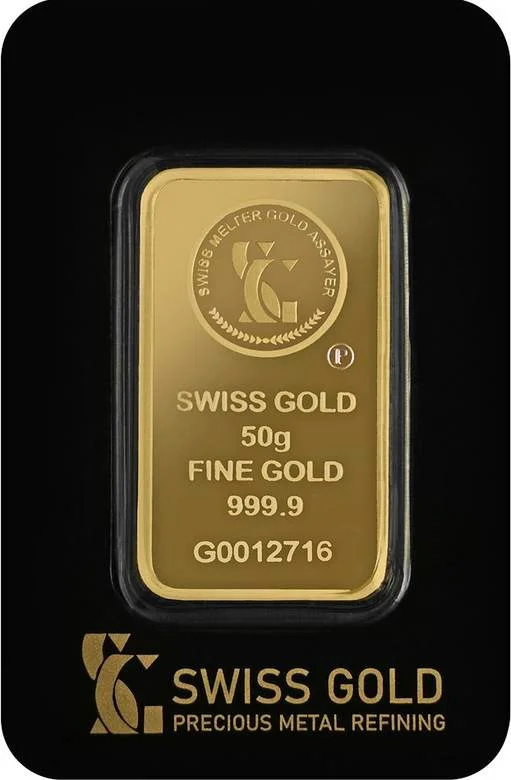 Swiss Gold 50 Gram Bar