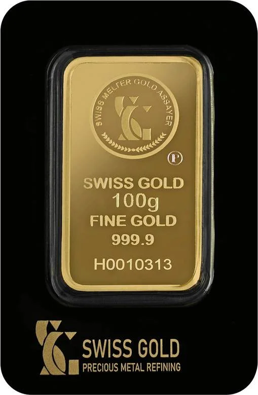 Swiss Gold 100 Gram Bar