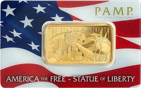 America The Free Statue of Liberty 1 oz Gold Bar